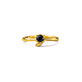 Gold Ring with Blue Gemstone