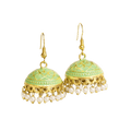 Green Jhumka Earrings