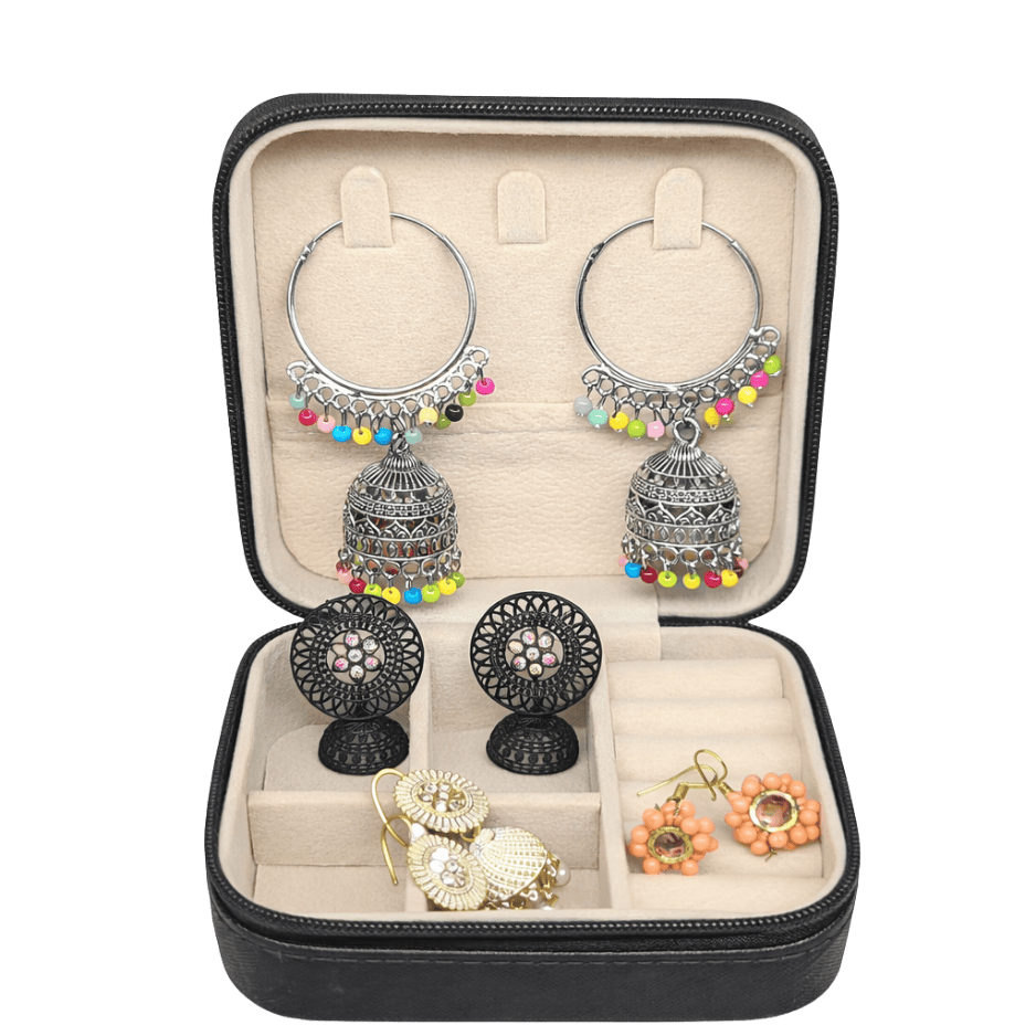 Multi-Design in Mini Box - Oxidized Earrings Set