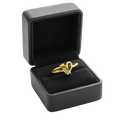 Green Stone Gold Ring in Elegant Box