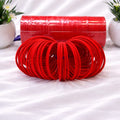 Red Sparkle Glass Bangles Set – Bold & Beautiful(12 Piece)