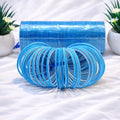Aqua Shimmer Glass Bangles Set – Elegant Blue Sparkle Collection (!2 Piece)