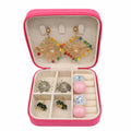 Elegant Pink Travel Jewelry Box with Jhumka & Earring Collection – Compact Organizer Case