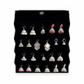 Artisan Oxidized Silver Jhumka Earrings Set with Mirror & Color Bead Accents