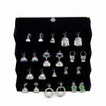 Handcrafted Oxidized Silver Jhumka Earrings Set with Blue Stones & Hoop Styles