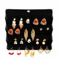 Luxury Gold-Tone Statement Earrings Set with Stones, Tassels & Bead Details