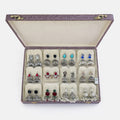 Premium Silver Oxidized Jhumka Set – 12 Pairs Designer Earrings Gift Box