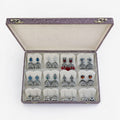 Classic Oxidized Jhumka Set – 12 Pairs Traditional Silver Earrings Gift Box
