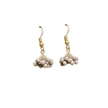 Beige Beaded Jhumka Earrings
