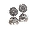 Silver Oxidized Jhumka Earrings