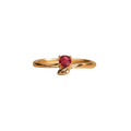 Gold Ring with Red Gemstone